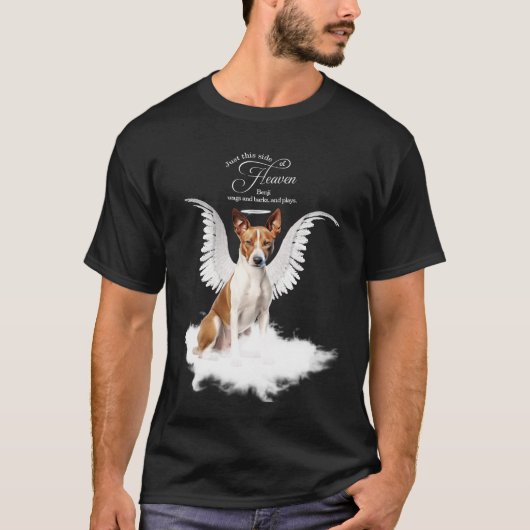 Personalized Pet Memorial Basenji Dog T-shirt (Voorkant)