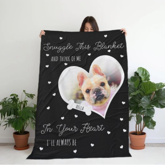Personalized Pet Memorial Pet Loss | Photo Gift Fleece Deken