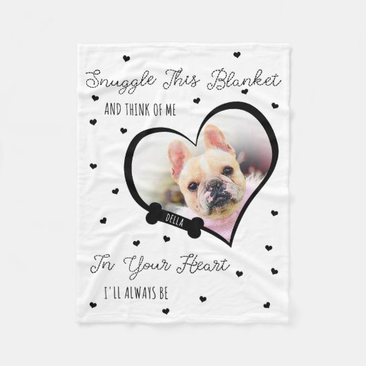 Personalized Pet Memorial Pet Loss | Photo Gift Fleece Deken (Voorkant)