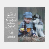 Personalized Pet Memorial Remembrance Poem Photo Fleece Deken (Voorkant (Horizontaal))
