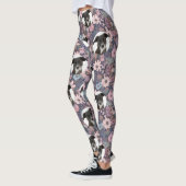 Personalized Pet Pastel Flowers Pattern Leggings (Links)