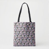 Personalized Pet Pastel Flowers Pattern Tote Bag (Voorkant)