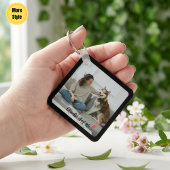 Personalized Pet Photo and Owner Heart Keychain 