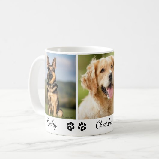Personalized Pet Photo Collage For Pet Lovers Koffiemok (Voorkant links)