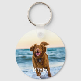 Personalized Pet Photo Dog Lover Keepsake Keychain