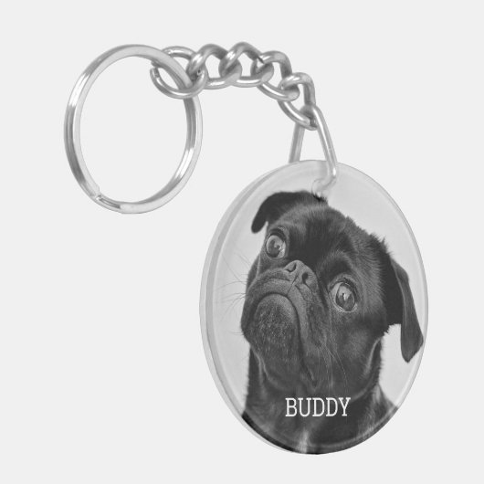 Personalized Pet Photo Dog Lover Keepsake Sleutelhanger (Voorkant Links)