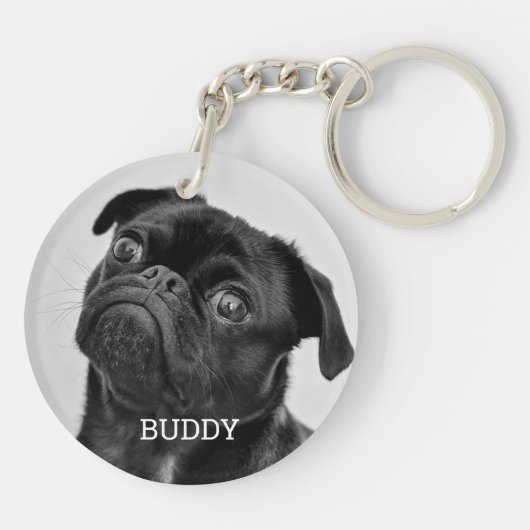 Personalized Pet Photo Dog Lover Keepsake Sleutelhanger (Achterkant)