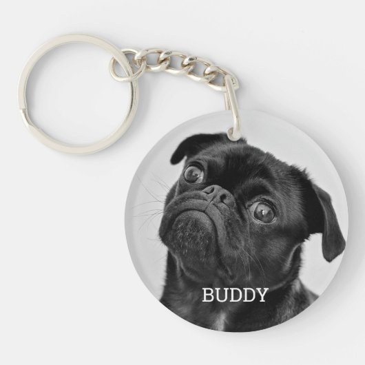 Personalized Pet Photo Dog Lover Keepsake Sleutelhanger (Voorkant)