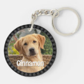 Personalized Pet Photo Dog Lover Name Emergency Sleutelhanger (Achterkant)