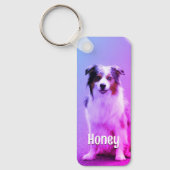 Personalized Pet Photo Dog Lover Name Jelly Gummy Sleutelhanger (Voorkant)