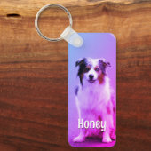 Personalized Pet Photo Dog Lover Name Jelly Gummy Sleutelhanger (Voorkant)