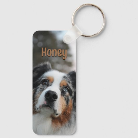 Personalized Pet Photo Dog Lover Name Keepsake Sleutelhanger (Achterkant)