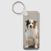 Personalized Pet Photo Dog Lover Name Keepsake  Sleutelhanger (Voorkant)
