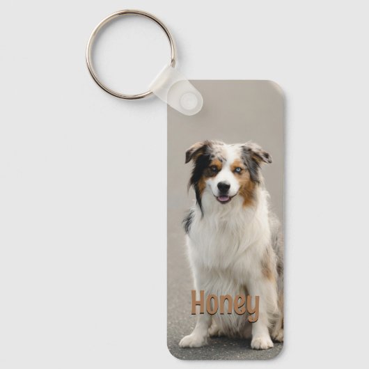 Personalized Pet Photo Dog Lover Name Keepsake  Sleutelhanger (Voorkant)