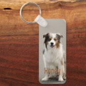 Personalized Pet Photo Dog Lover Name Keepsake  Sleutelhanger (Voorkant)