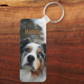 Personalized Pet Photo Dog Lover Name Keepsake Sleutelhanger (Achterkant)