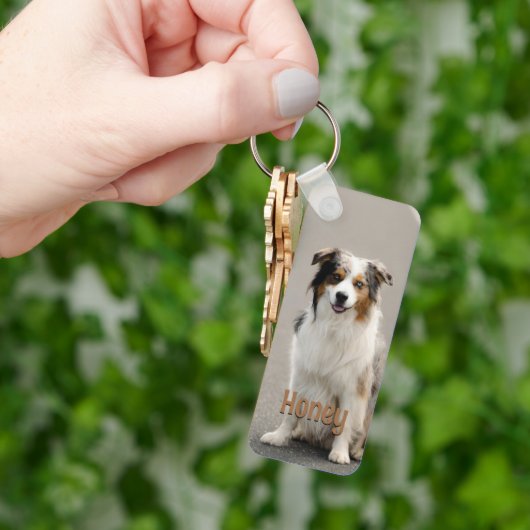 Personalized Pet Photo Dog Lover Name Keepsake  Sleutelhanger (Hand)