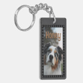 Personalized Pet Photo Dog Lover Name Keepsake  Sleutelhanger (Voorkant Links)