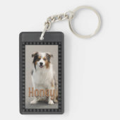 Personalized Pet Photo Dog Lover Name Keepsake Sleutelhanger (achterkant)