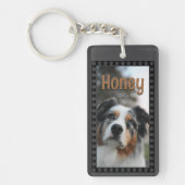 Personalized Pet Photo Dog Lover Name Keepsake  Sleutelhanger (Voorkant)