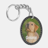 Personalized Pet Photo Dog Lover Name Keepsake  Sleutelhanger (Voorkant Links)