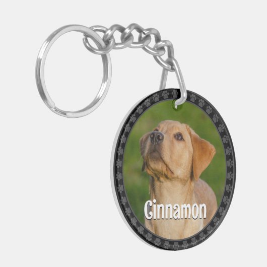 Personalized Pet Photo Dog Lover Name Keepsake  Sleutelhanger (Voorkant Links)