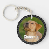 Personalized Pet Photo Dog Lover Name Keepsake  Sleutelhanger (Voorkant)