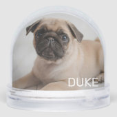Personalized Pet Photo Keepsake Sneeuwbol (Achterkant)