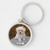 Personalized Pet Photo Keychain with Name (Voorkant)