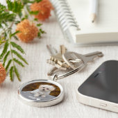 Personalized Pet Photo Keychain with Name (Zijkant)