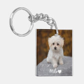 Personalized Pet Photo Keychain with Name (Voorkant Links)