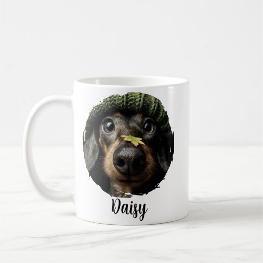 Personalized Pet Photo Mug with Name | Modern Cute Koffiemok (Links)