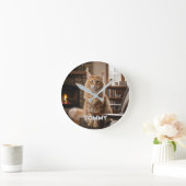 Personalized Pet Photo & Name Wall Clock Ronde Klok (Huis)