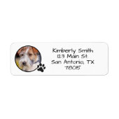 Personalized Pet Photo Return Address Etiket (Voorkant)