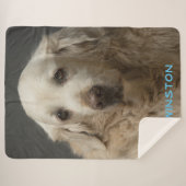 Personalized Pet Photo Sherpa Blanket Deken (Voorkant (horizontaal))