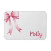  Personalized pet placemat with bow and name Badmat (Voorkant)