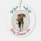 Personalized Pet Puppy Dog Christmas Photo Keramisch Ornament (Links)