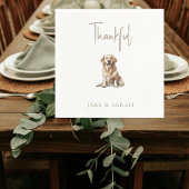 Personalized Pet Thanksgiving Cocktail Servet