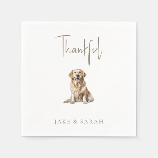 Personalized Pet Thanksgiving Cocktail Servet (Voorkant)