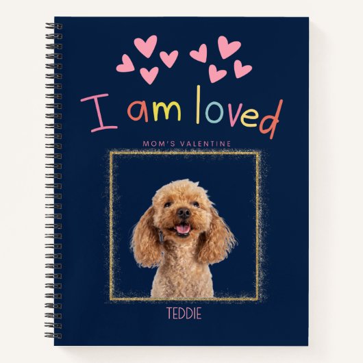Personalized Pet Valentine with Name and Photo Notitieboek (Voorkant)