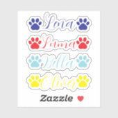 Personalized pet vinyl decal, pet name custom  sticker (Vel)