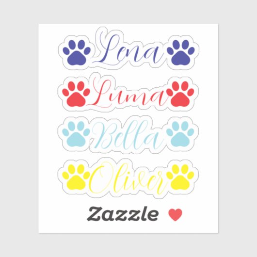 Personalized pet vinyl decal, pet name custom  sticker (Vel)