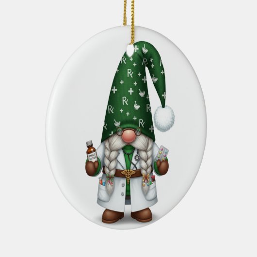 Personalized Pharmacist Gnome Ornament (Rechts)