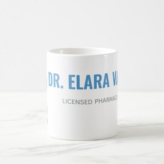 Personalized Pharmacist Mug | Modern Split Layout Koffiemok (Center)