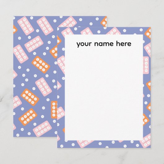 Personalized Pharmacy Tech Notecards Notitiekaartje (Voorkant / Achterkant)