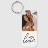 Personalized Photo and Monogram Text Photo Collage Sleutelhanger (Voorkant)