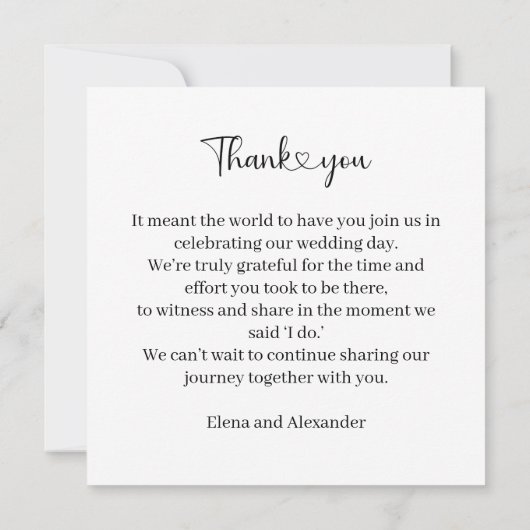 Personalized Photo and Text Bedankkaart (Achterkant)