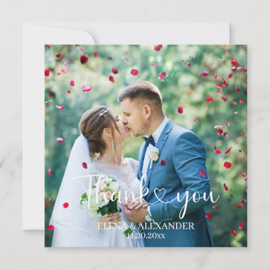 Personalized Photo and Text  Bedankkaart (Voorkant)