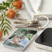 Personalized Photo and Text Keychain (Voorkant Rechts)