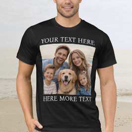 Personalized Photo and Text Or Name Elegant Serif T-shirt